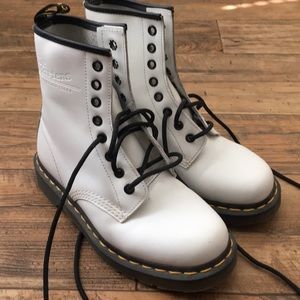 Dr. Martens leather lace up boots, size 6